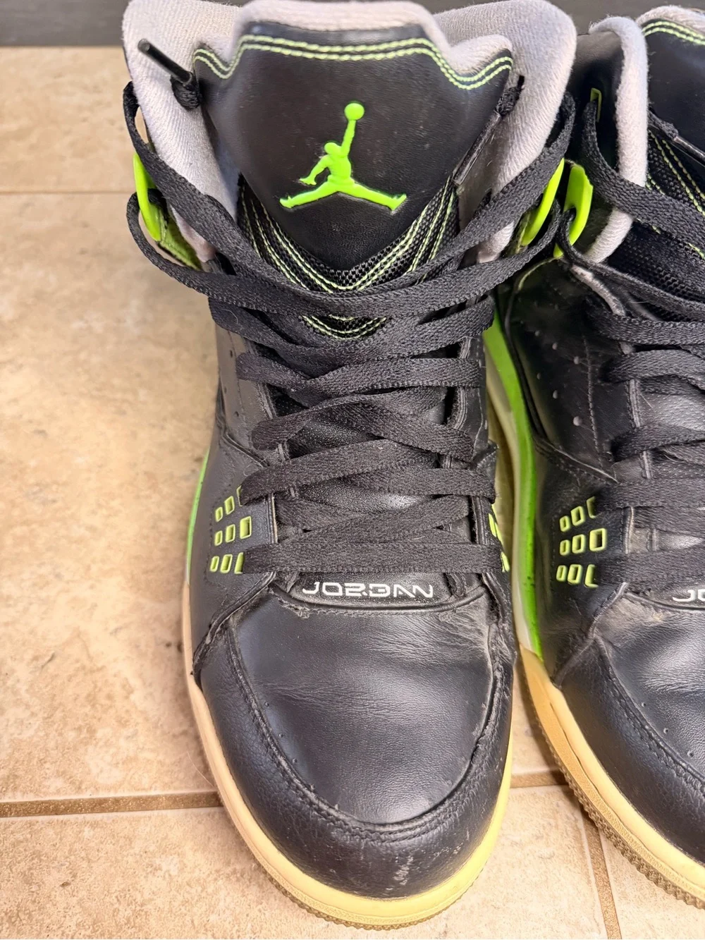 Nike Air Jordan SC- Black and Neon 2013